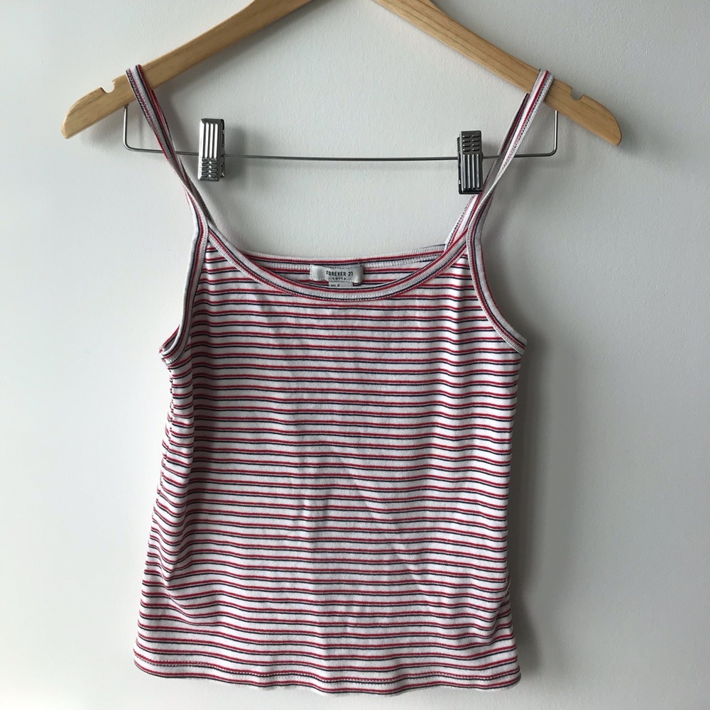 Forever21 Candy Cane Striped Tank Top